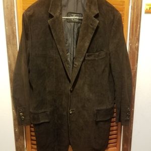 Brown suede Brioni 3 button jacket